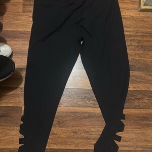 SO Black Kids Leggings with Side Cutouts
